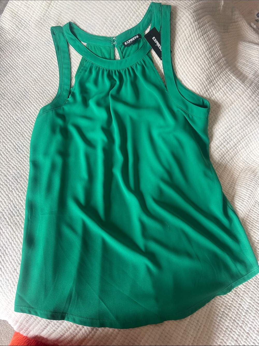 Express Women’s Green Sleeveless Halter Camisole